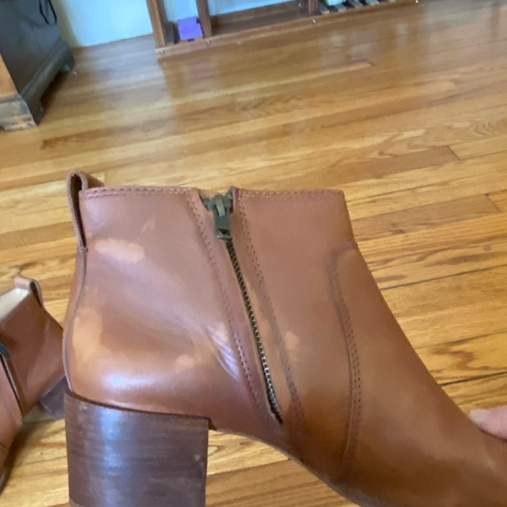 Madewell Booties Warm Cinnamon Leather Size 11 - Picture 12 of 12